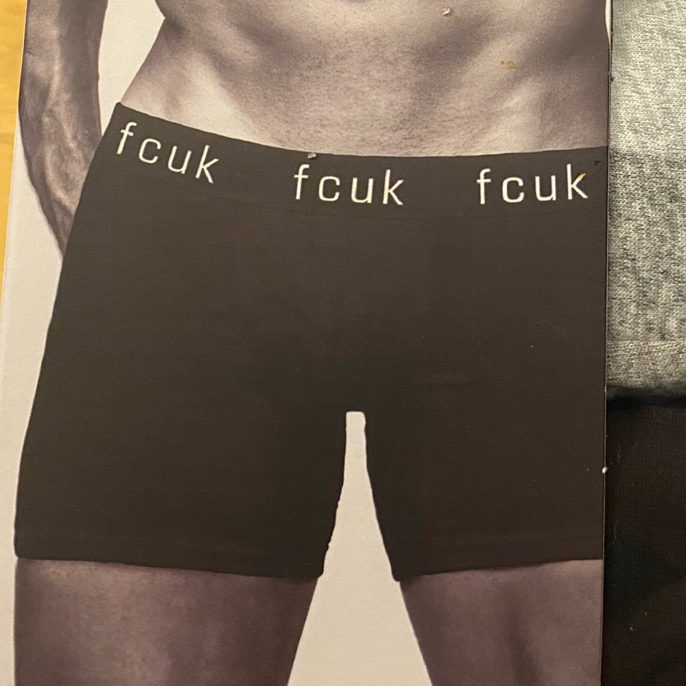 French Connection FCUK22 4pk Casual Boxer Shorts Comfort Underwear BLACK & GRAY